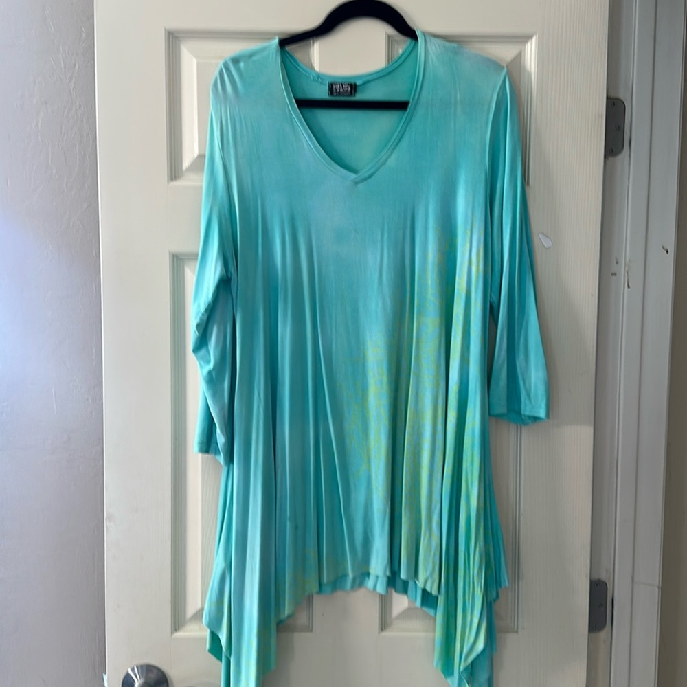 Fabulous turquoise blue Art of Cloth Tunic